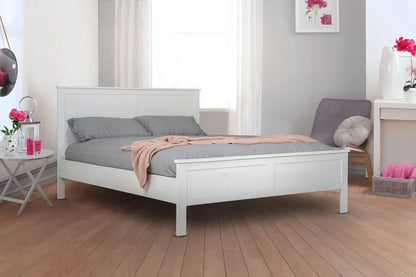 EX DISPLAY MODEL - Double white wooden Seren bedframe