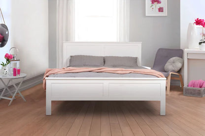 EX DISPLAY MODEL - Double white wooden Seren bedframe