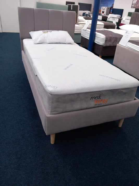 EX DISPLAY - Single Lexi bedframe - Poplin grey fabric